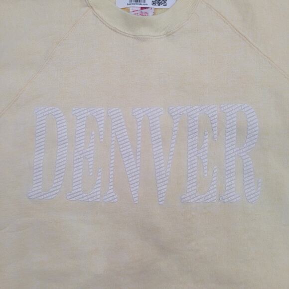 Vintage 80s Denver Sweatshirt Womens Medium 19x23 Yellow - Picture 11 of 14